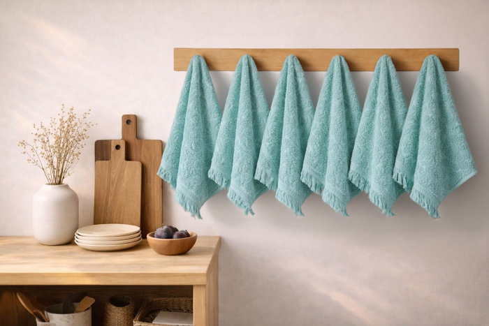 Mijolnir Juego de Toallas de Lavado Textured - Mint (6 Piezas)